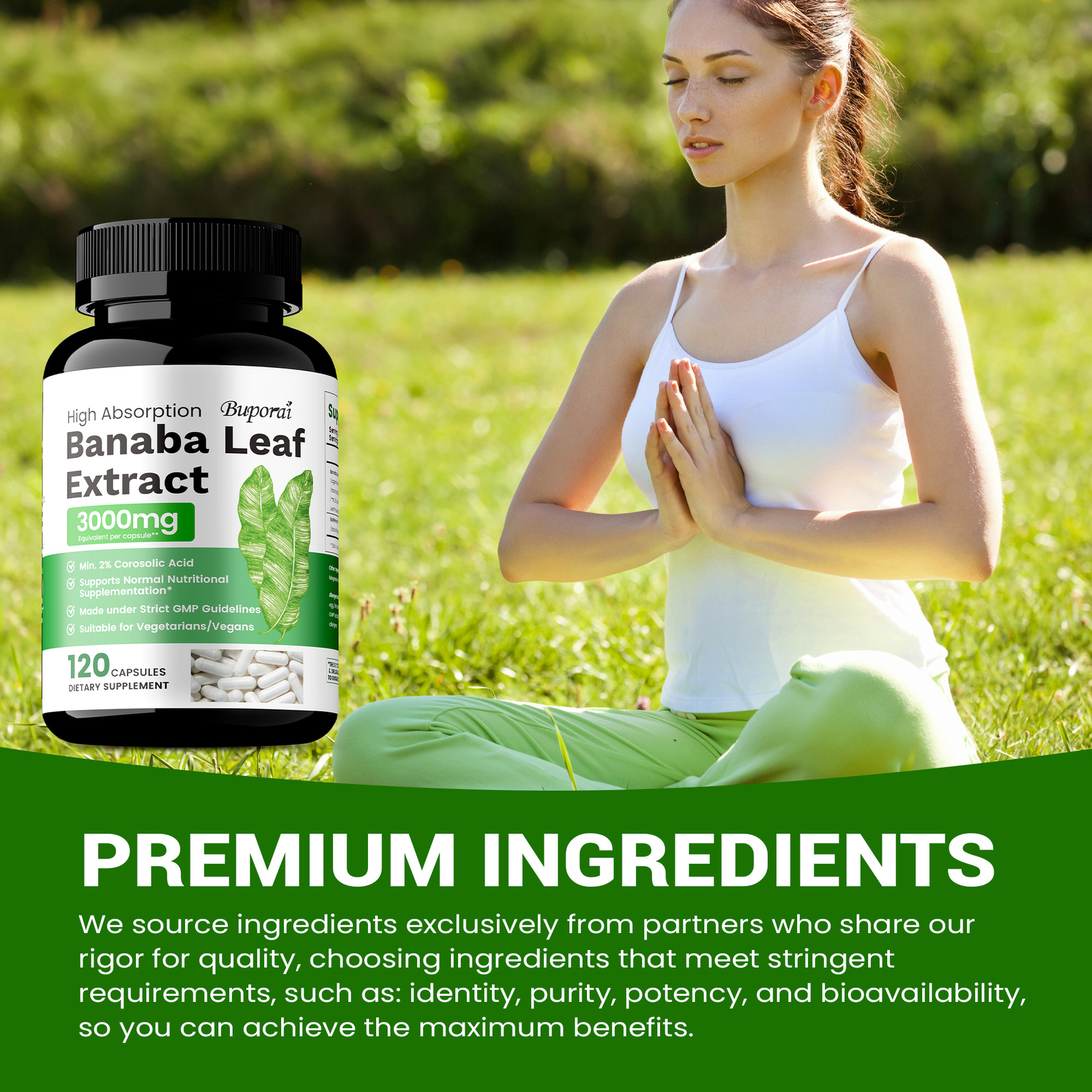 Banaba Leaf Extract 3000mg – Heart, Blood Sugar Health,Antioxidants,Weight Loss