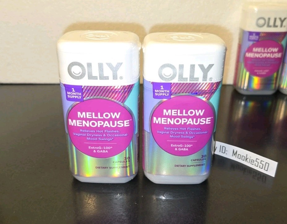 EXP 04/2027! 2 Lot (30ea) OLLY MELLOW MENOPAUSE 60 Capsules 2 Months Supply