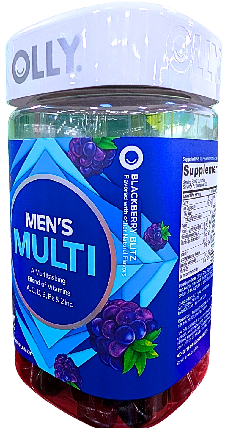 OLLY Men’s Multivitamin Gummy Blackberry 200 Count 09/2026