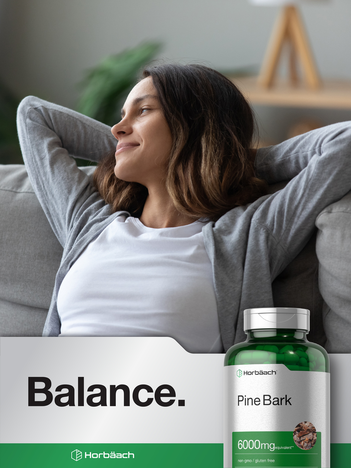 Horbaach Pine Bark Extract 6000 mg | 180 Capsules | Non-GMO, Gluten Free
