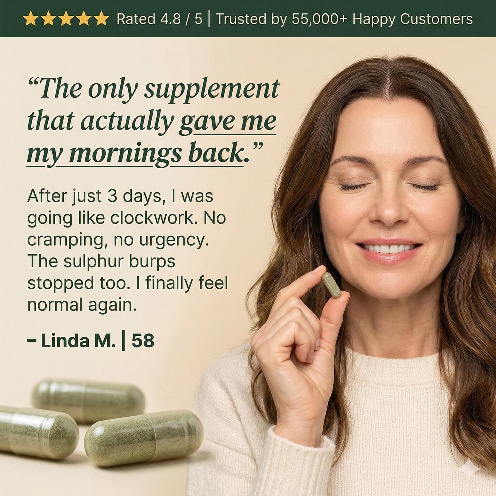 Digestive Support For Constipation, Sulfur Burps, Fatigue – Magnesium, Ginger,