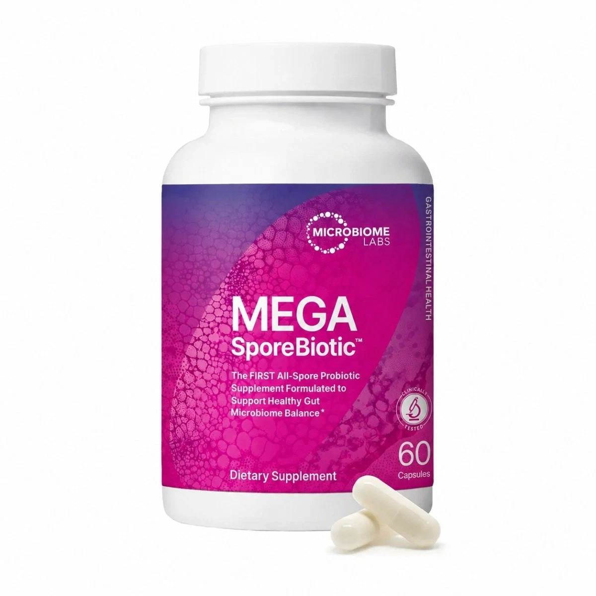Mega SporeBiotic Probiotic ,High Potency for Microbiome Health,60 Capsules