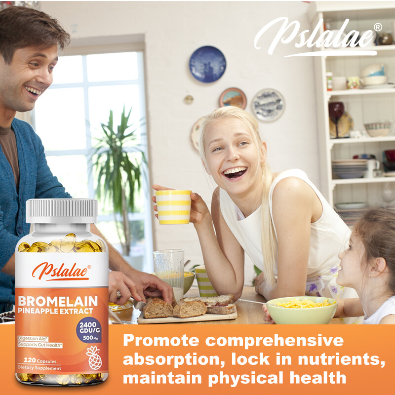 Bromelain 500mg – Digestive Support, Relieve Gas, Bloating and Constipation
