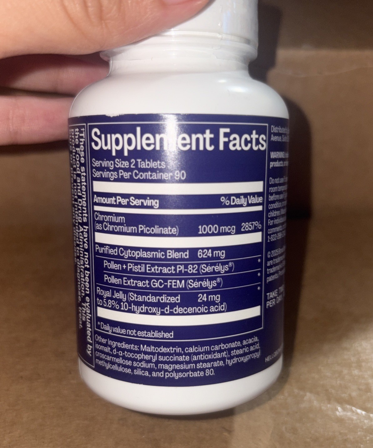 Bondafide Hormonal Mood Relief 3 Month Bottle Exp 12/28/2027