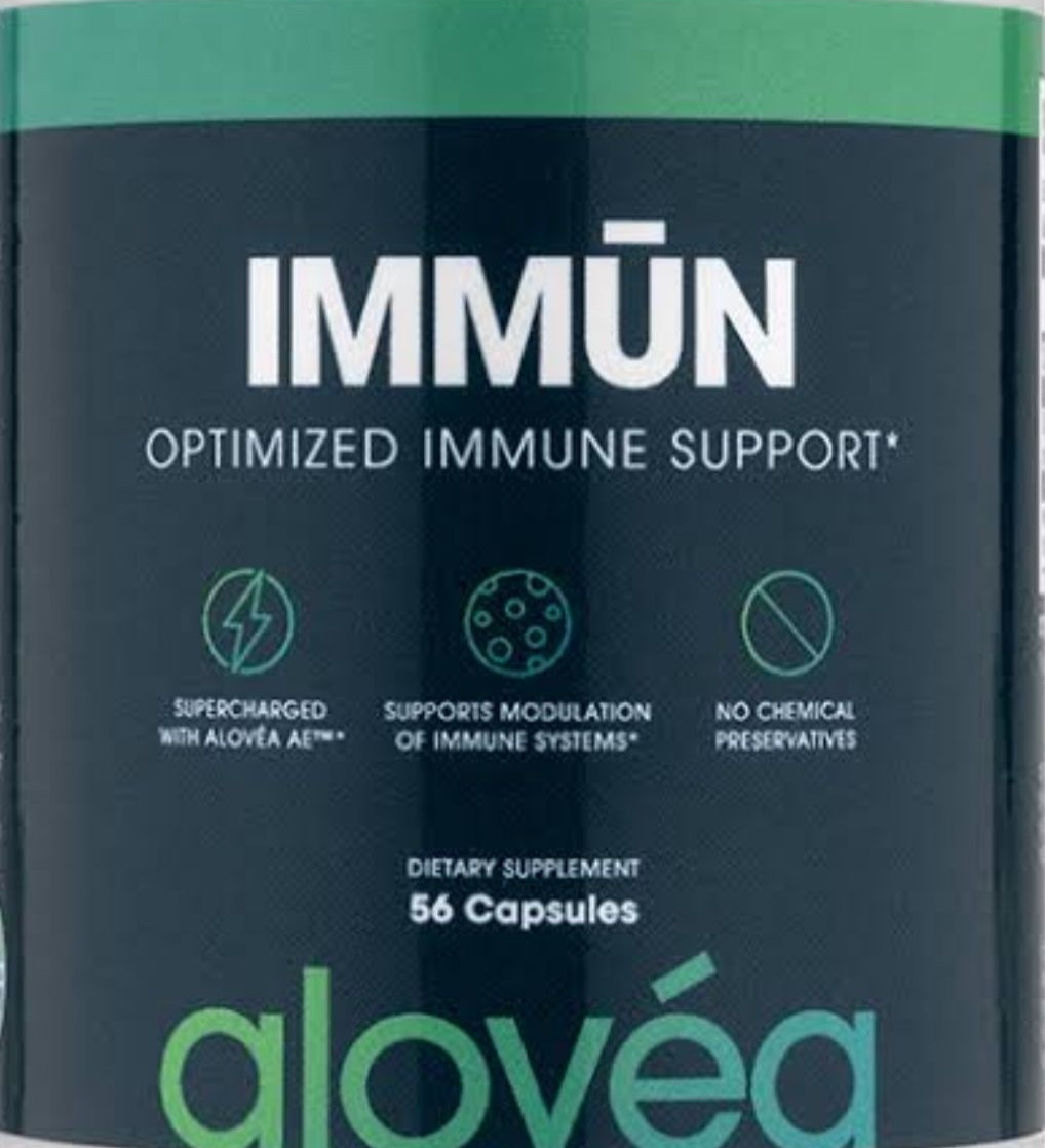 Alovea IMMUN Aloe Vera Immune Support Supplement 56 Capsules exp : 12/28
