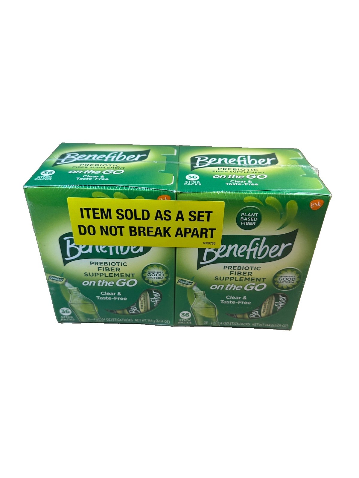 Benefiber On The GO Prebiotic Fiber Supplement 4 Pack 144 Sticks Unflavored