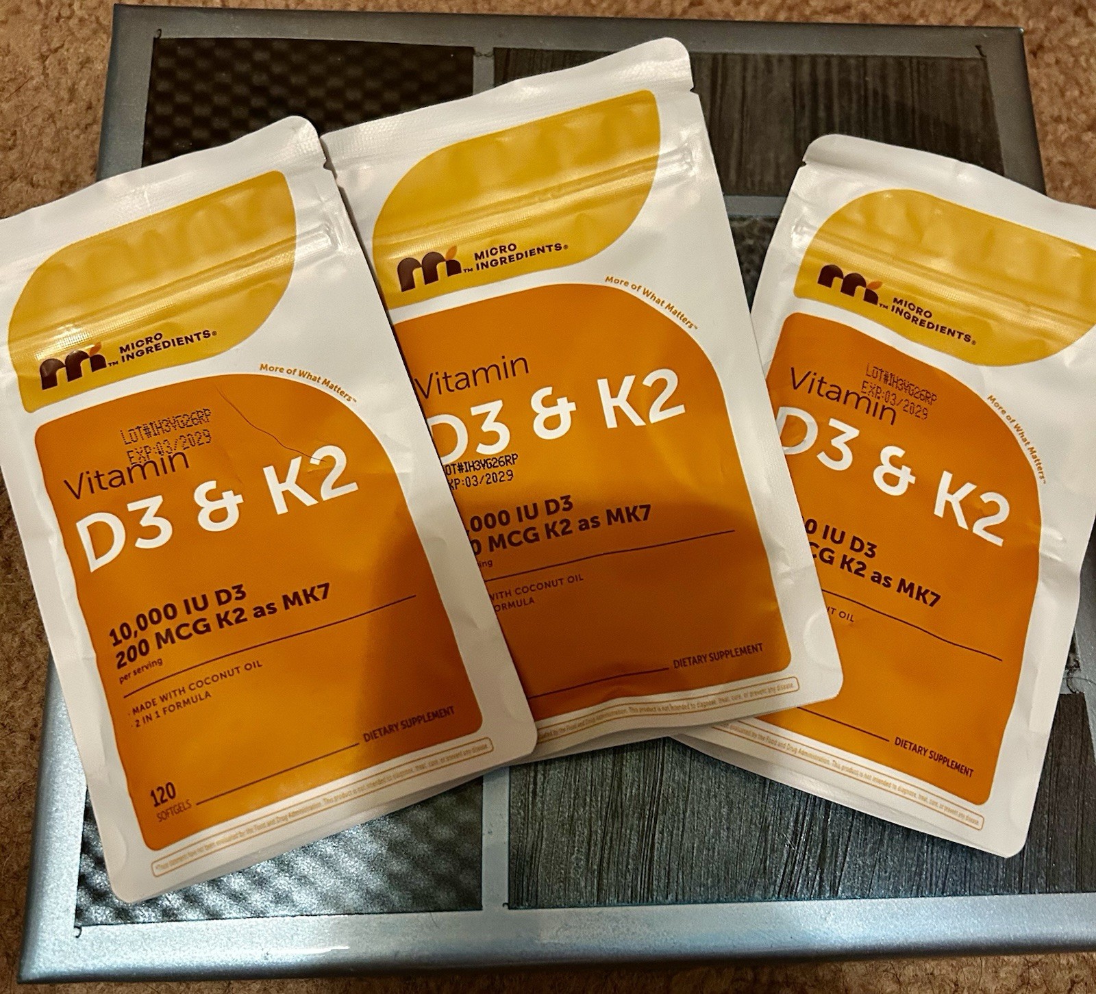Vitamin D3 K2 10,000 IU D3 200 MCG K2