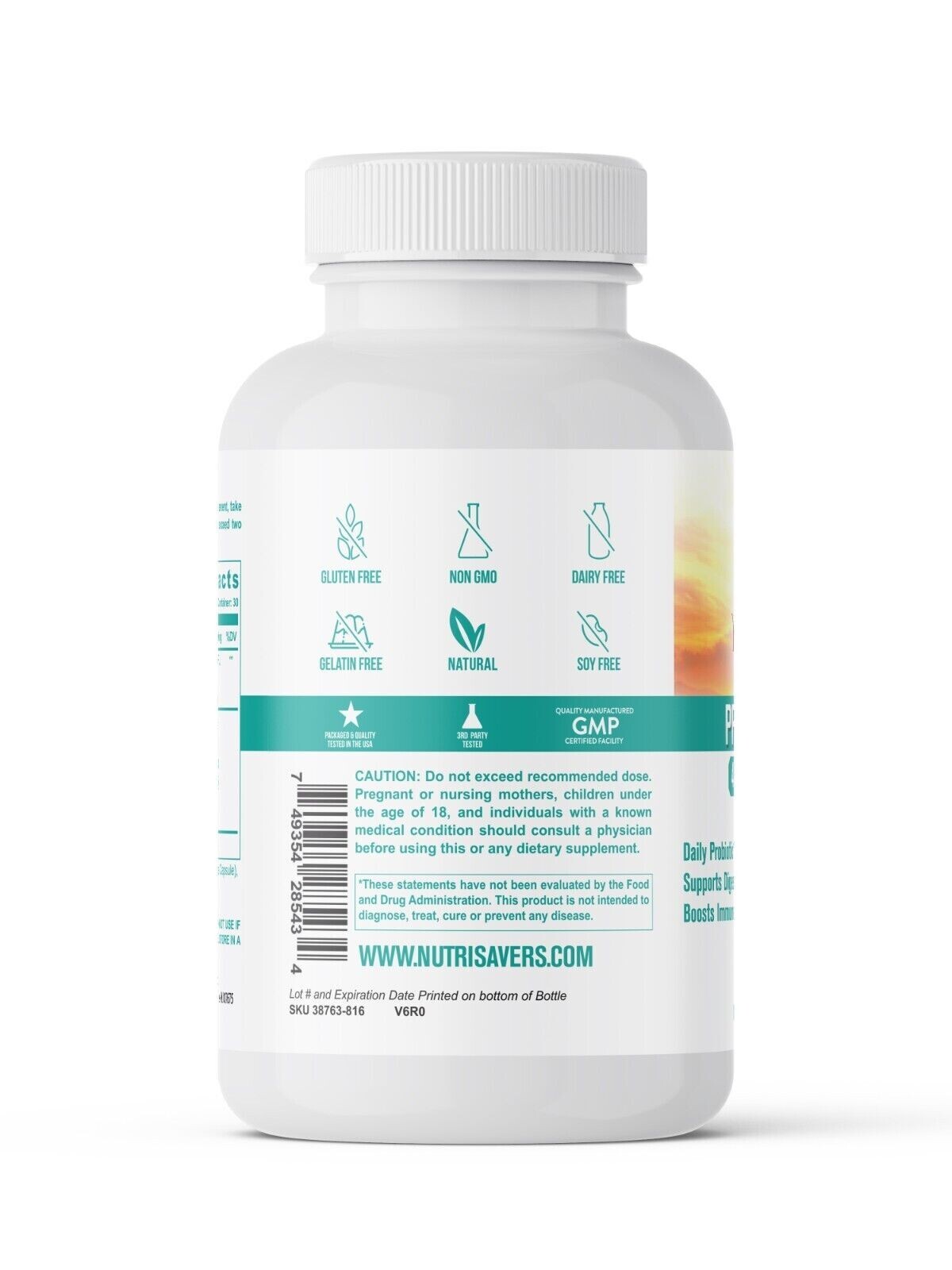 Probiotic Digestion Support 40 Billion CFU Body Defense 180 Vegan Caps
