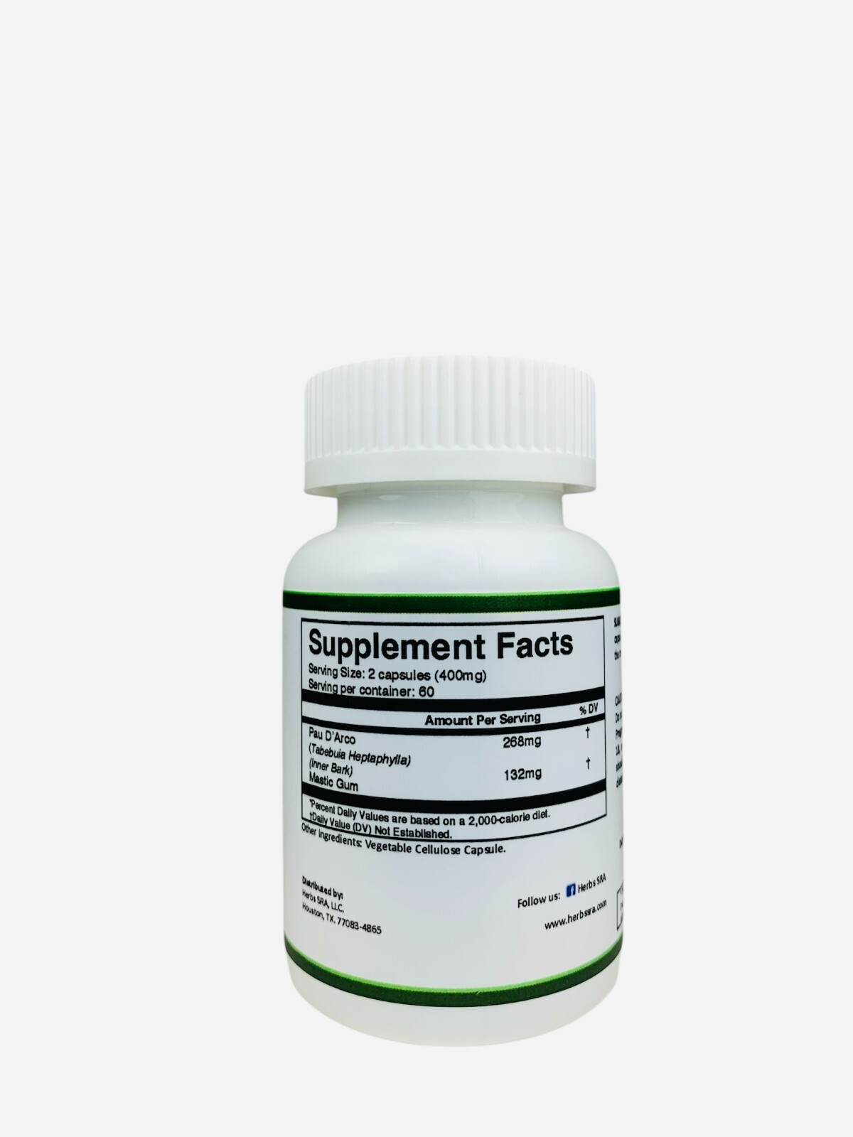 120 Capsules, Mastic gum and Paud’ Arco extract, bad bacteria control, Natural.