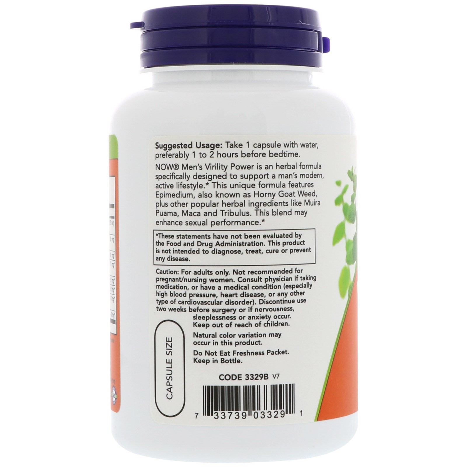 Now Foods Men s Virility Power 120 Veg Capsules GMP Quality Assured, Vegan,