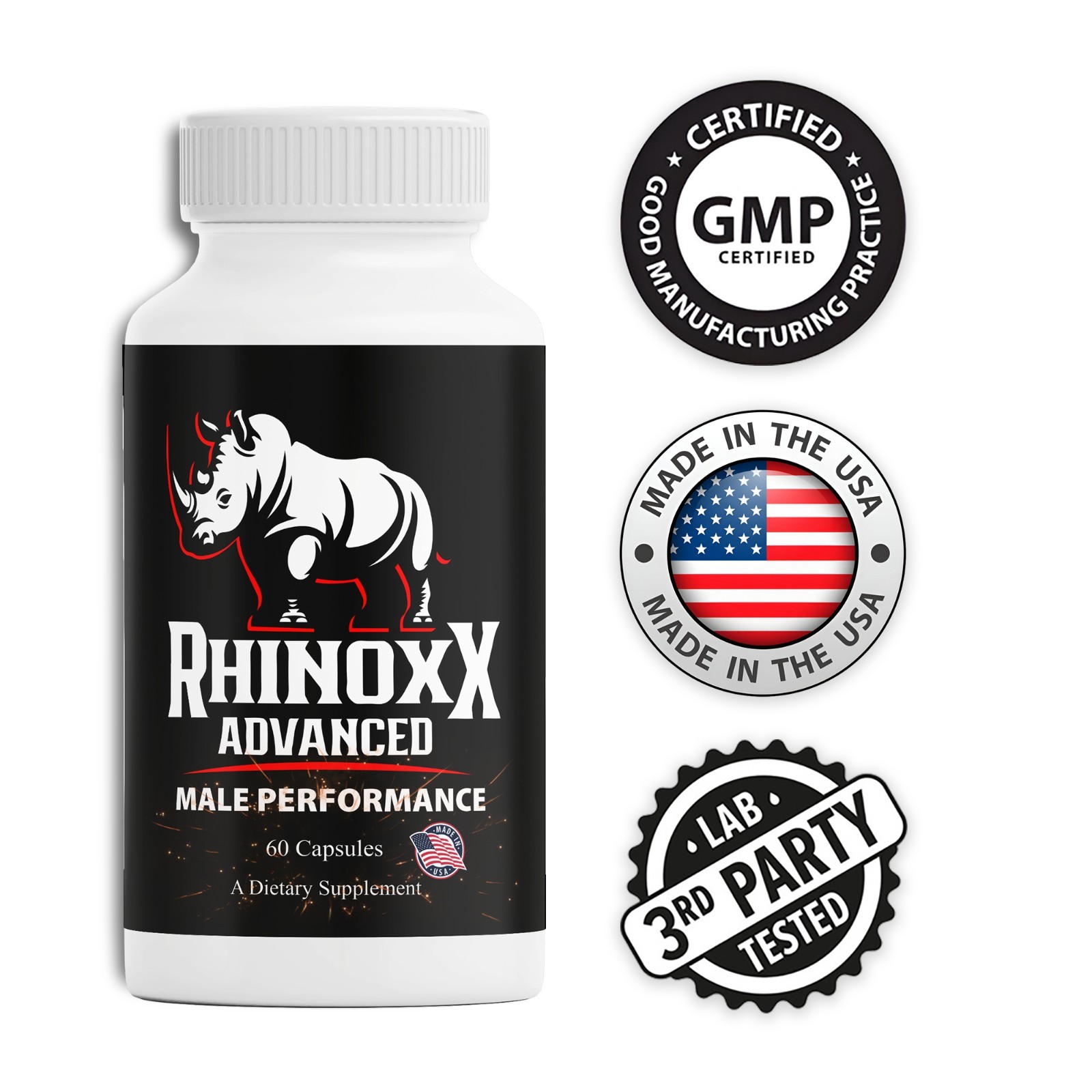 ( 1 Pack ) Rhinoxx Advanced Male Health Pills to Improve Stamina & Endurance
