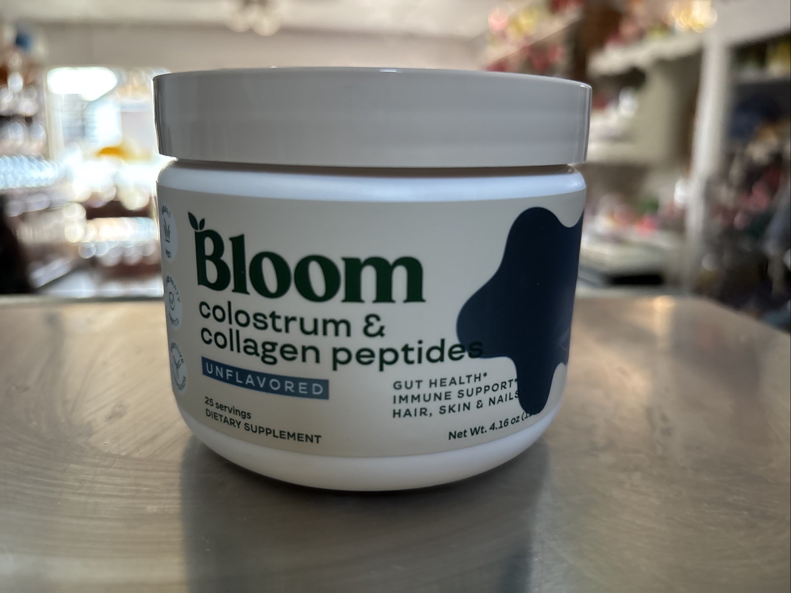 Bloom Colostrum & Collagen Peptides Powder, Unflavored, 25 Servings Unflavored