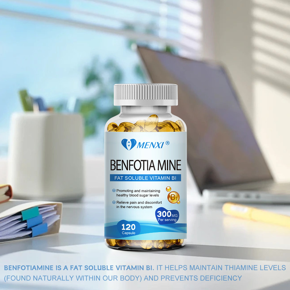 Benfotiamine 300mg 120Caps Vitamin B1 Benfotiamine Thiamine Fat-Soluble