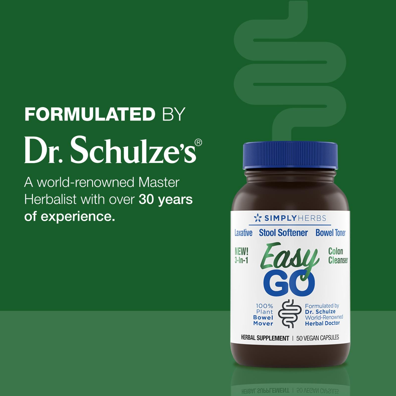 Simply Herbs Easy Go Bowel Mover – Colon Support – 50 Count