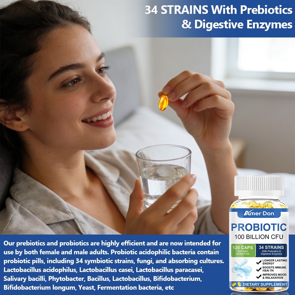Probiotics 100 Billion CFU Potency Digestive Immune Health 120 Capsules DIGESTIV
