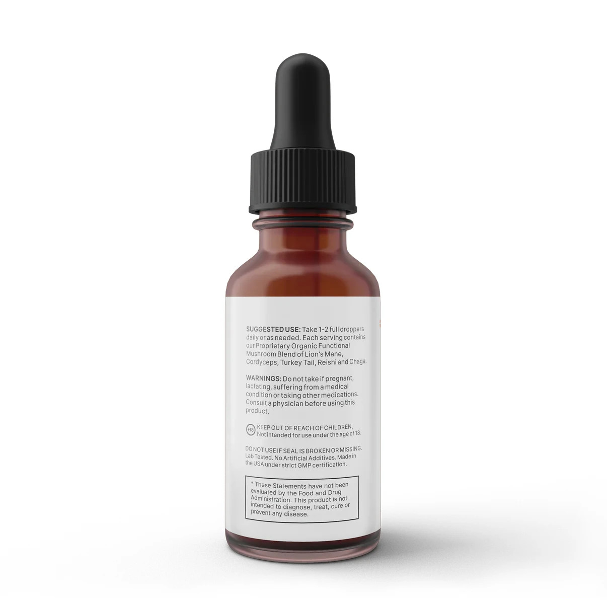 LUV Health Flow Drops – Adaptogenic Mushrooms. Peach Watermelon. 1 fl oz. NISB.