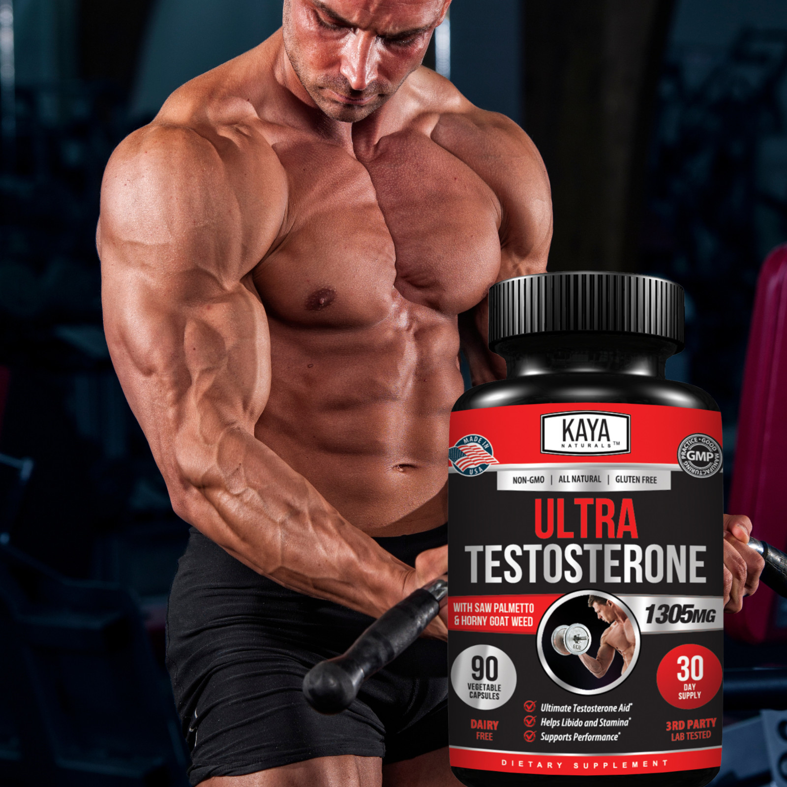 (2 Pack) Ultra Testosterone 90Ct, Muscle & Testosterone Support, Bodybuilding