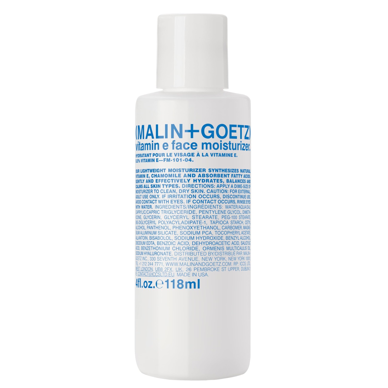 MALIN+GOETZ Vitamin E Face Moisturizer | 4 Fl Oz (Pack of 1), Multi