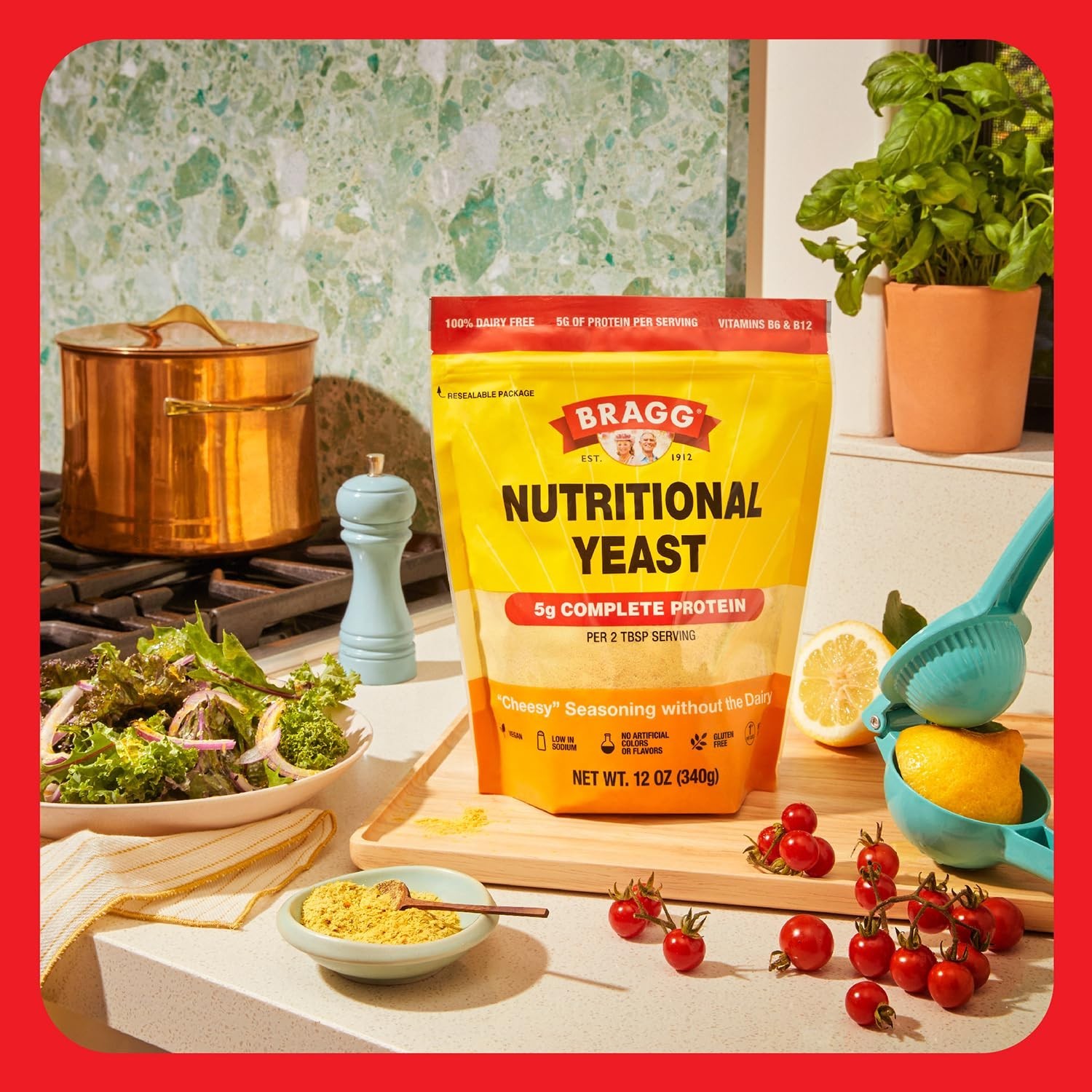 Nutritional Yeast Seasoning Gluten Free Protein Vitamins Flavor