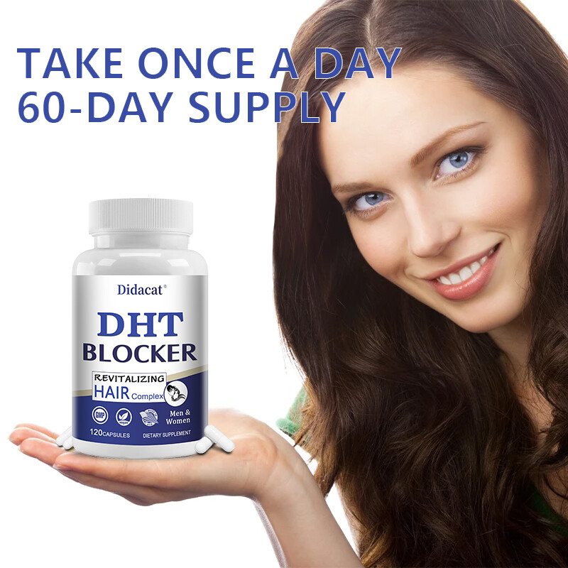 DHT Blocker with Biotin – Boosts Hair Growth & New Follicle Growth 30/60/120Caps