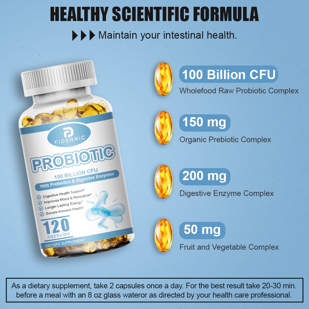 Probiotics 100 Billion CFU 120ct Digestive Gut Health Immune Support