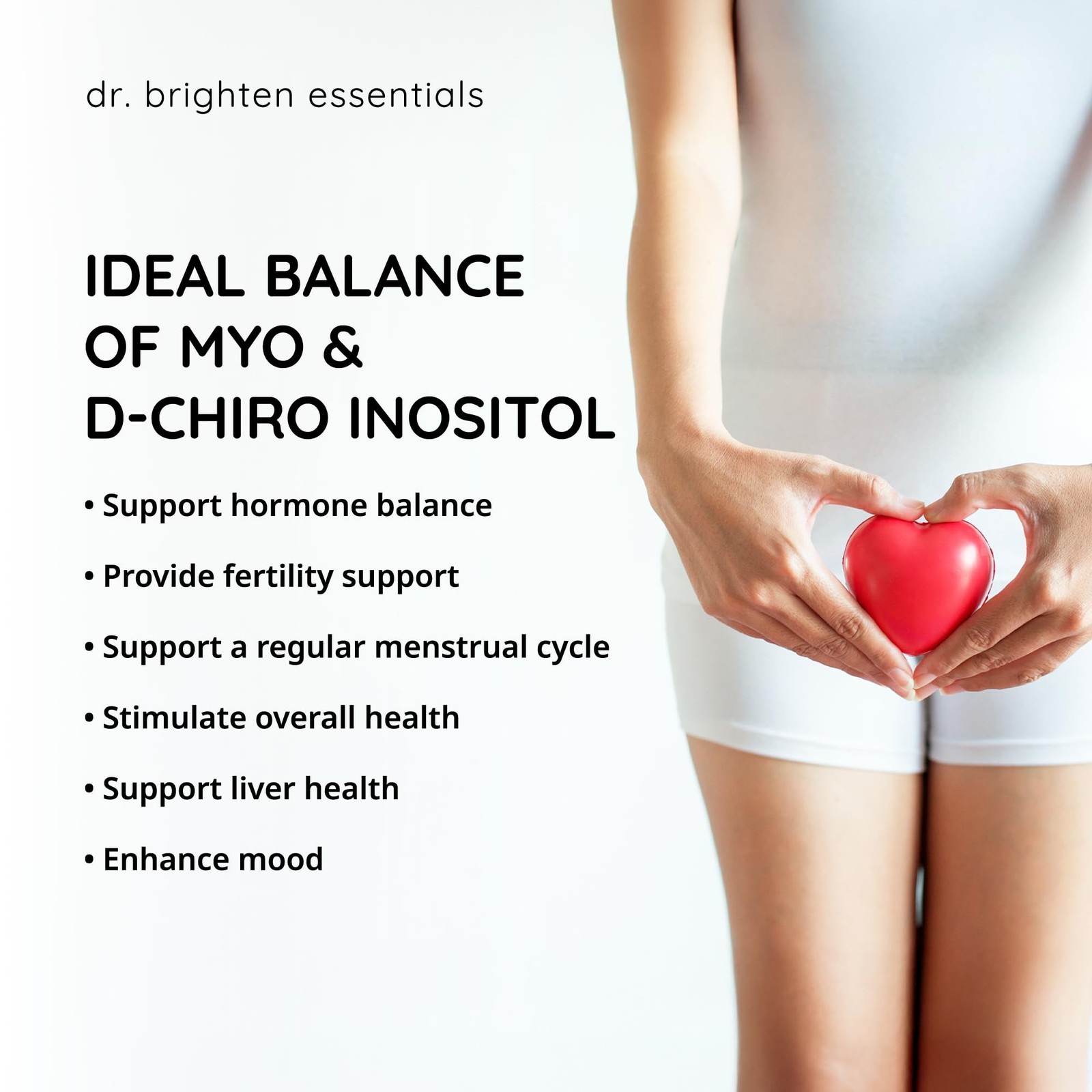 Dr. Brighten Myoinositol Plus – Doctor Formulated Ratio of Myo- and D-Chiro-I…