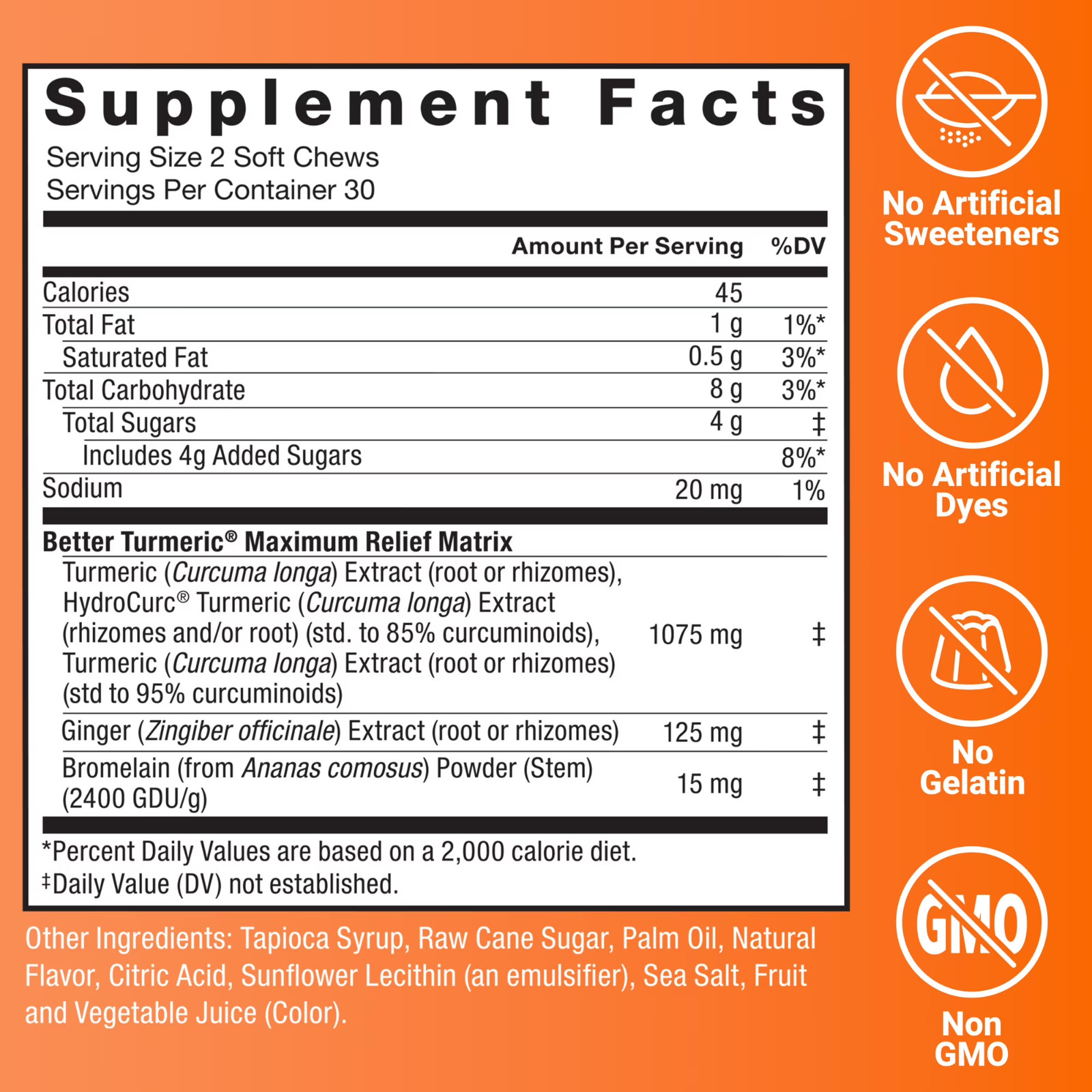 Better Turmeric Maximum Joint Support Soft Chews Fruit Punch 60 Count