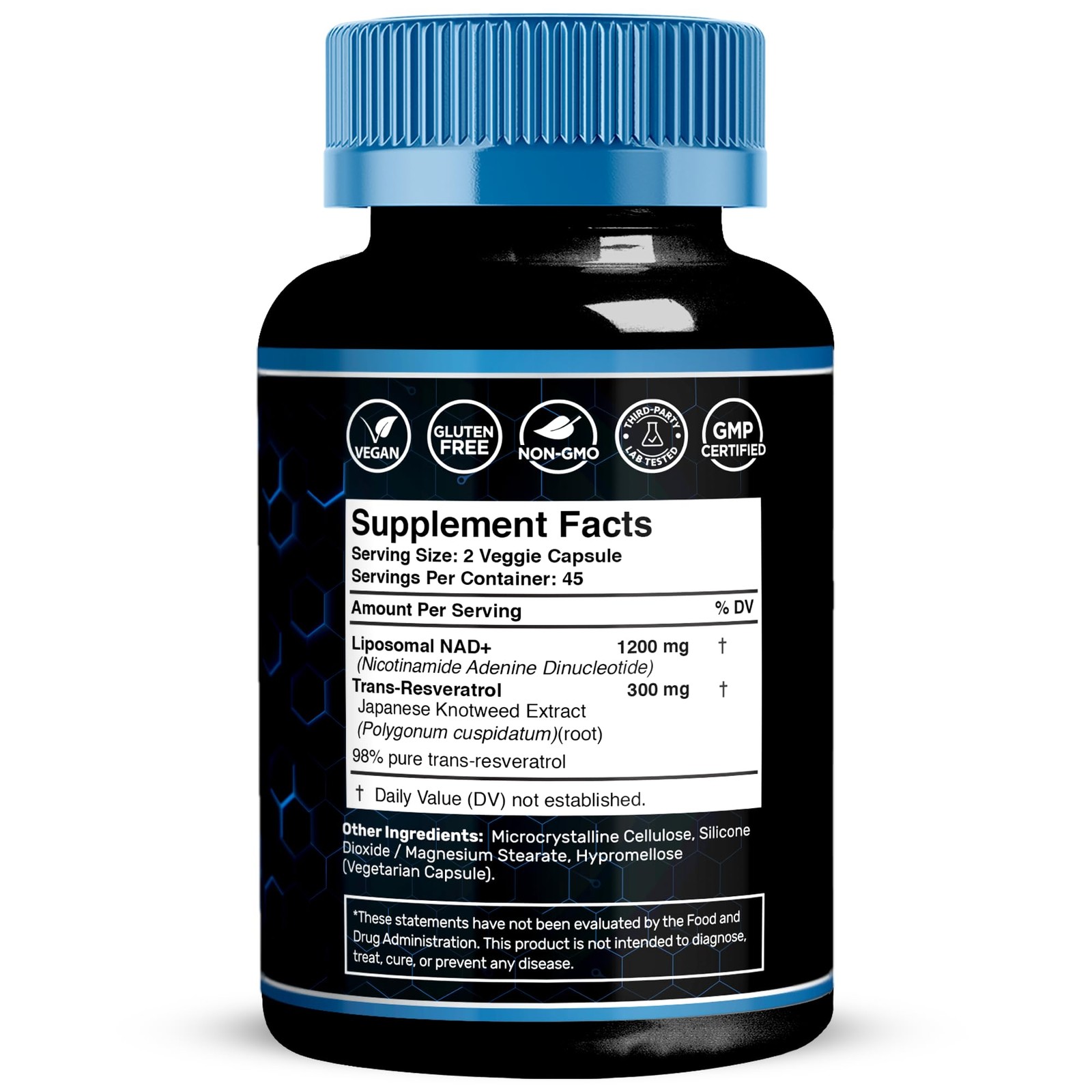WELLNESS LABSRX Liposomal NAD Supplement, 1500mg – NAD Resveratrol Supplement…