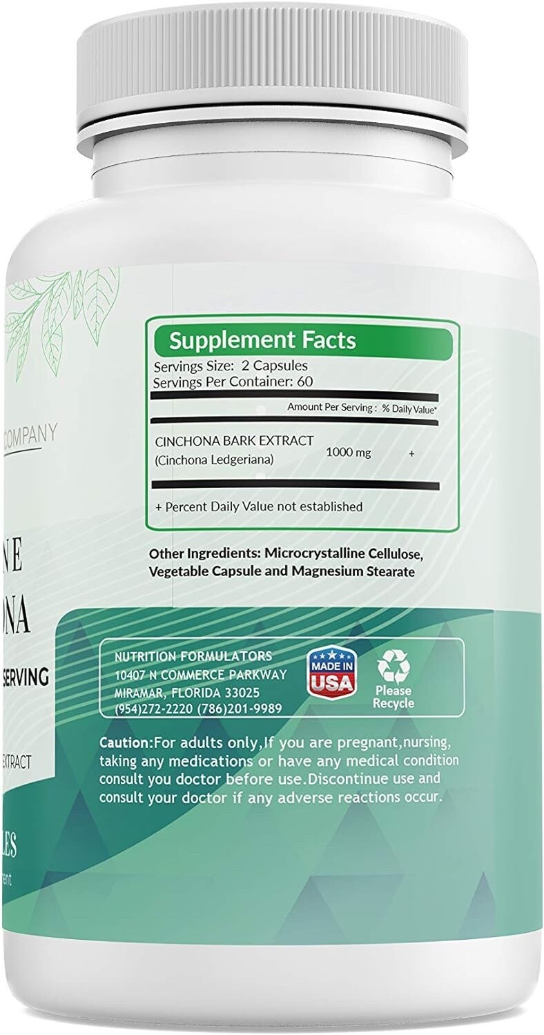 Quinine Cinchona Bark Extract Herbal Supplement for Boosting Immune System, Leg
