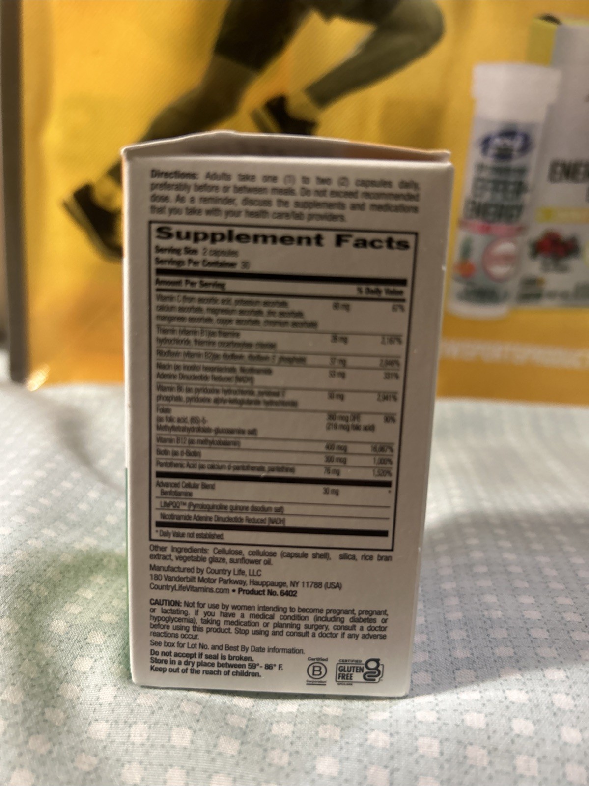 Country Life Coenzyme B Complex Adv 60 Caps Exp. 12/28