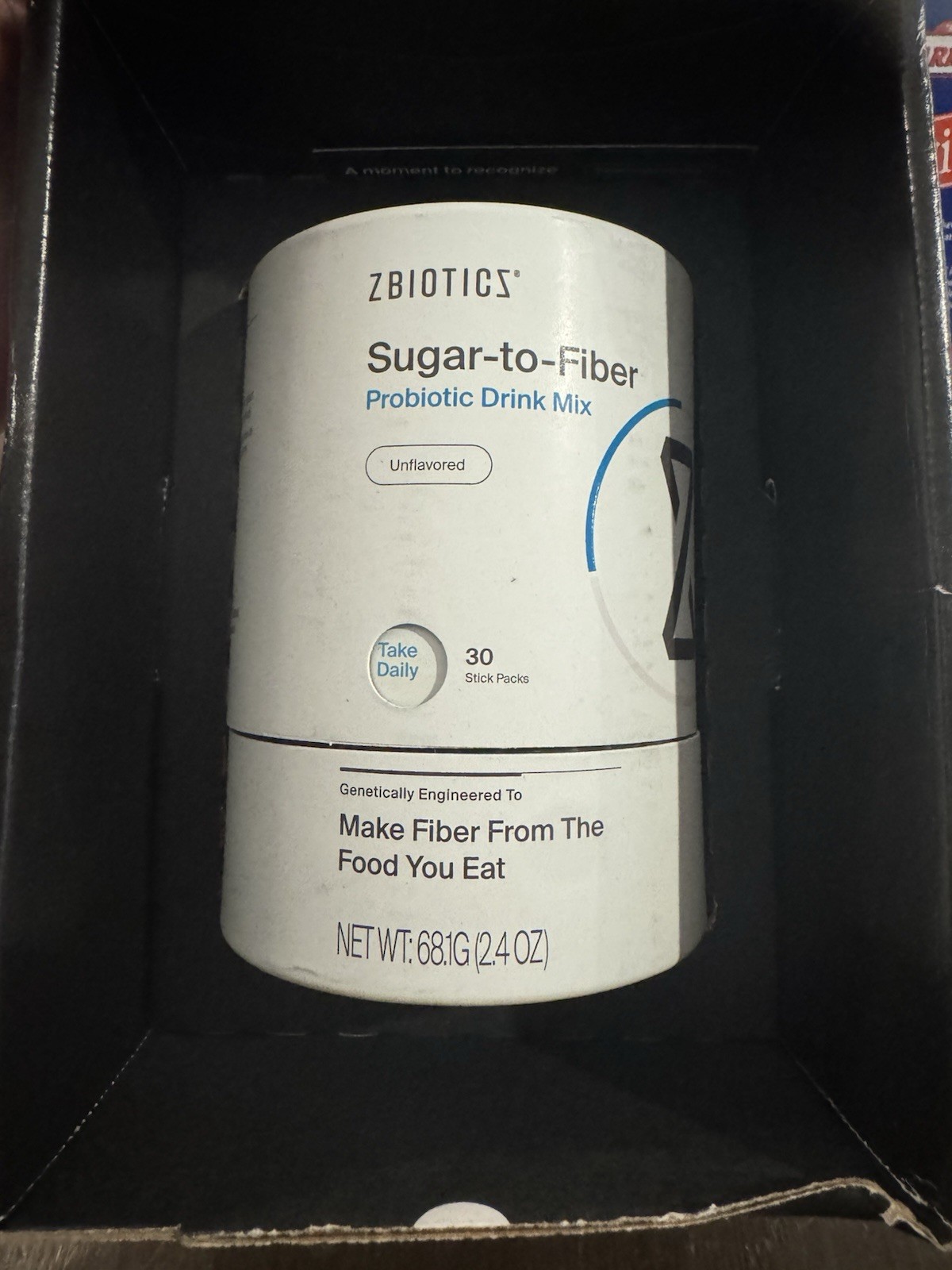 ZBiotics Sugar to Fiber Probiotic Drink Mix 30 sticks Unflavored Sealed 02/2028