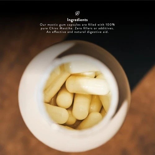 Greco Gum – Mastic Gum Capsules 500 mg – Greek Chios Mastiha Supplement for G…
