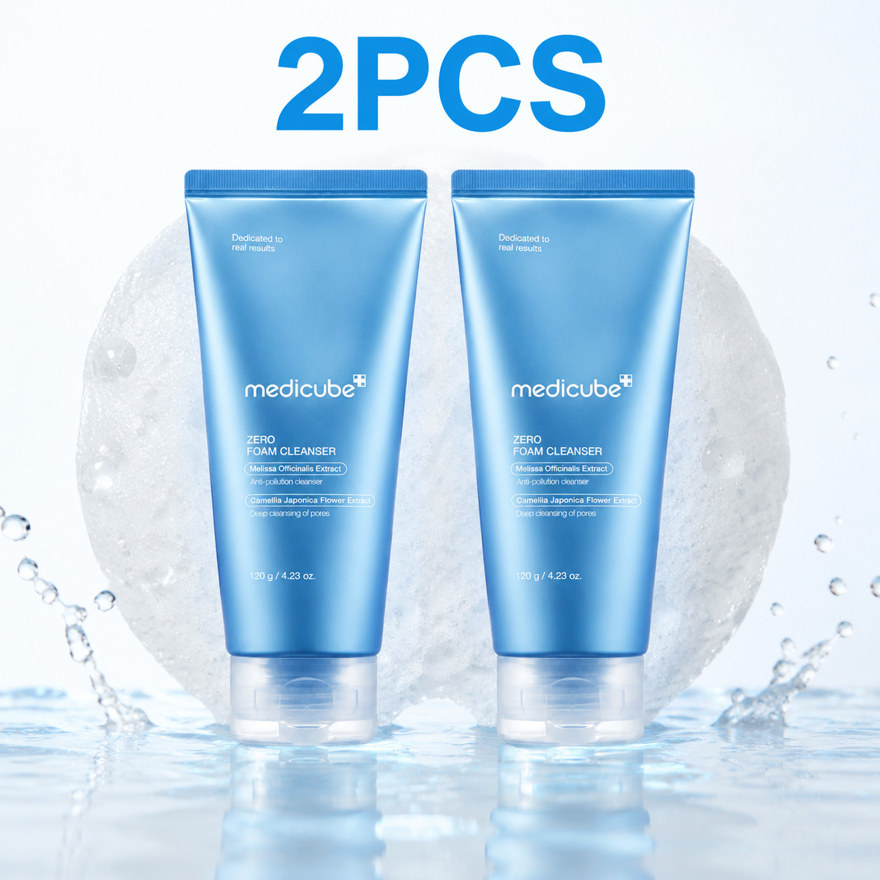 2PCS medicube Zero Foam Cleanser Deep Cleansing Face Wash All Skin Types 120g