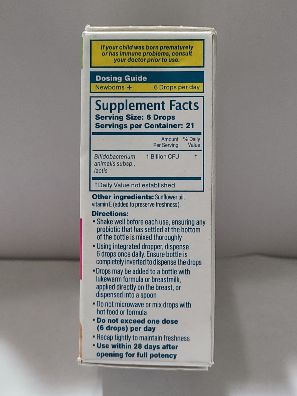 Infants Mylicon Daily Probiotic Drops 8mL 07/2026