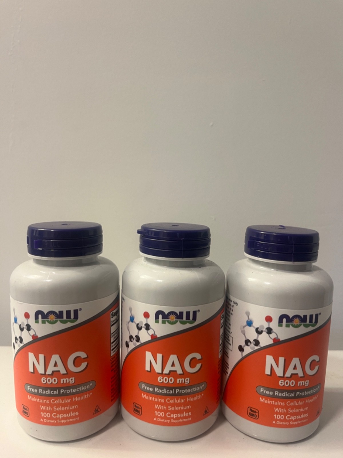 3 pack NOW Foods Nac N-Acetyl Cysteine 600 mg – 100 Caps x 3 3/2030 EXP Yes 2030