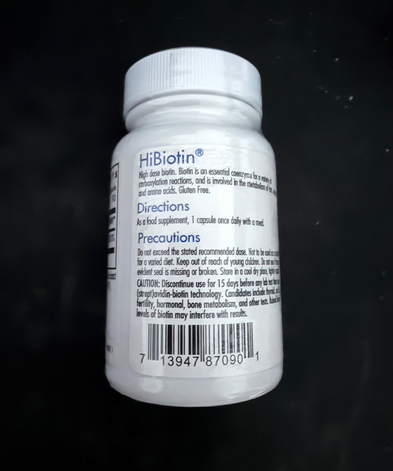 HiBiotin 100mg – 90 Veg Caps – Allergy Research Group – EXP:07/2027