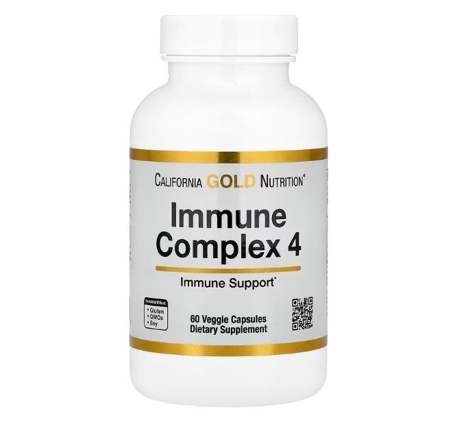 California Gold Nutrition, Immune 4, 180 capsules total (60×3) Veggie Capsules