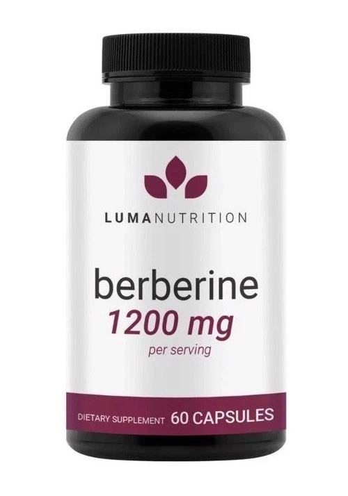Berberine HCL Supplement 1200mg Vegan Gluten Free Non-GMO 60 Capsules LumaNutrit