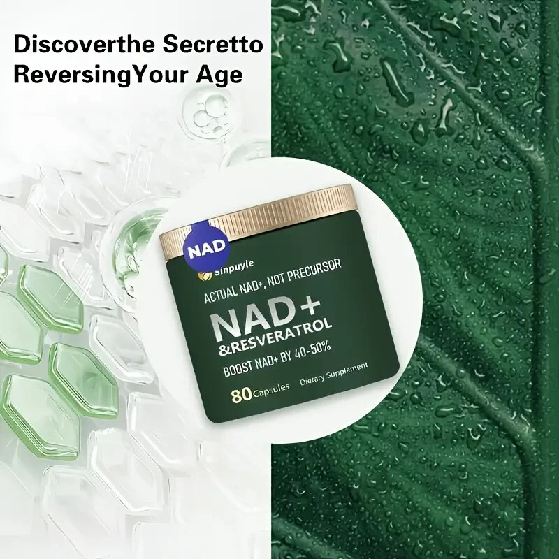 NAD+ Supplement for Skin Aging Support, Energy, and Focus – 80 Count-New In Box