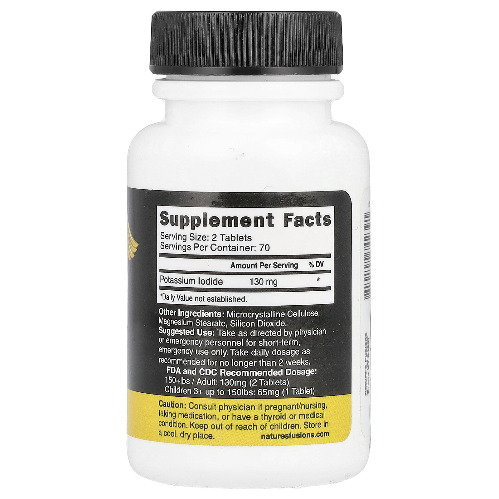 Nutri, Potassium Iodide Tablets, 130 mg, 140 Tablets (65 mg Per Tablet)