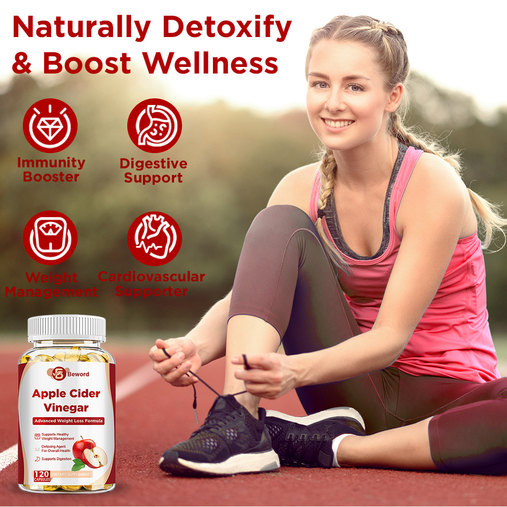 Apple Cider Vinegar Capsules 450mg 120 Caps Weight Management Support Supplement