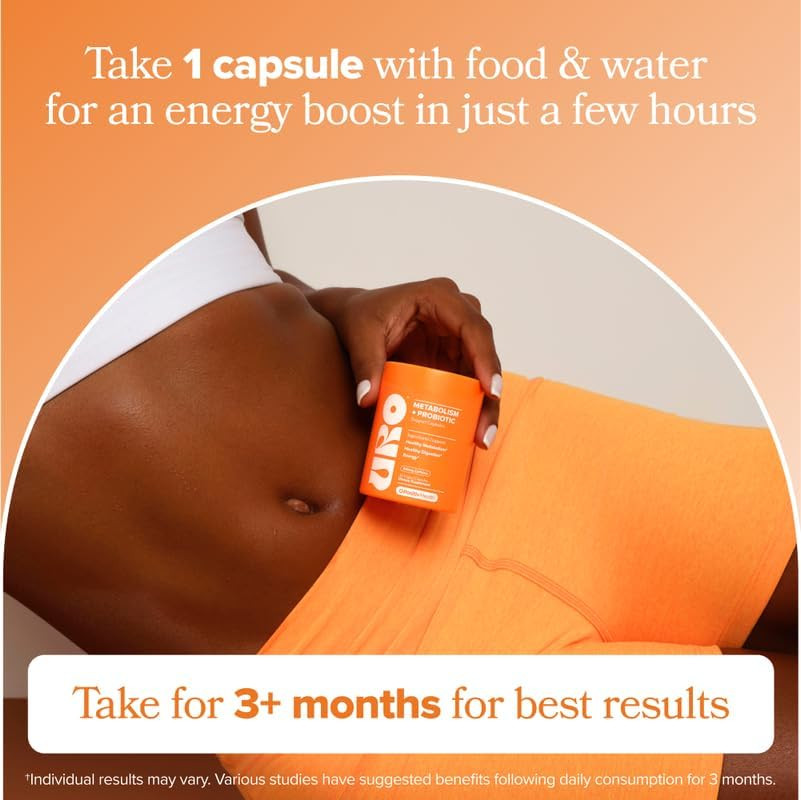 URO Metabolism + Probiotic Support Capsules – Metabolism, Gut Health & Sustained