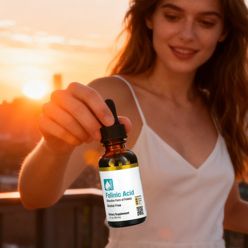 Gold California Nutrition Folinic Acid Alcohol 1 FL Oz ( 30 Ml ) – Lon