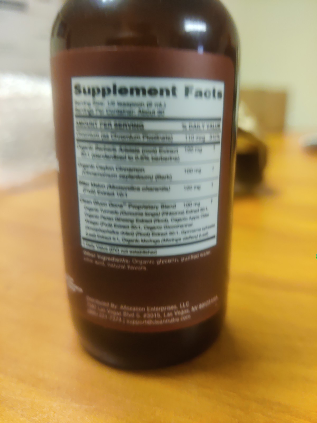 Clean Nutra Gluco Gone Drops 2oz Berberine Ceylon Cinnamon Chromium Exp 08/2027
