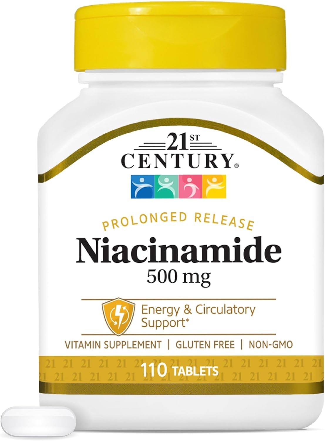 Prolonged Release 500 mg Niacinamide – 110 Count Tablets for Daily Energy Boost