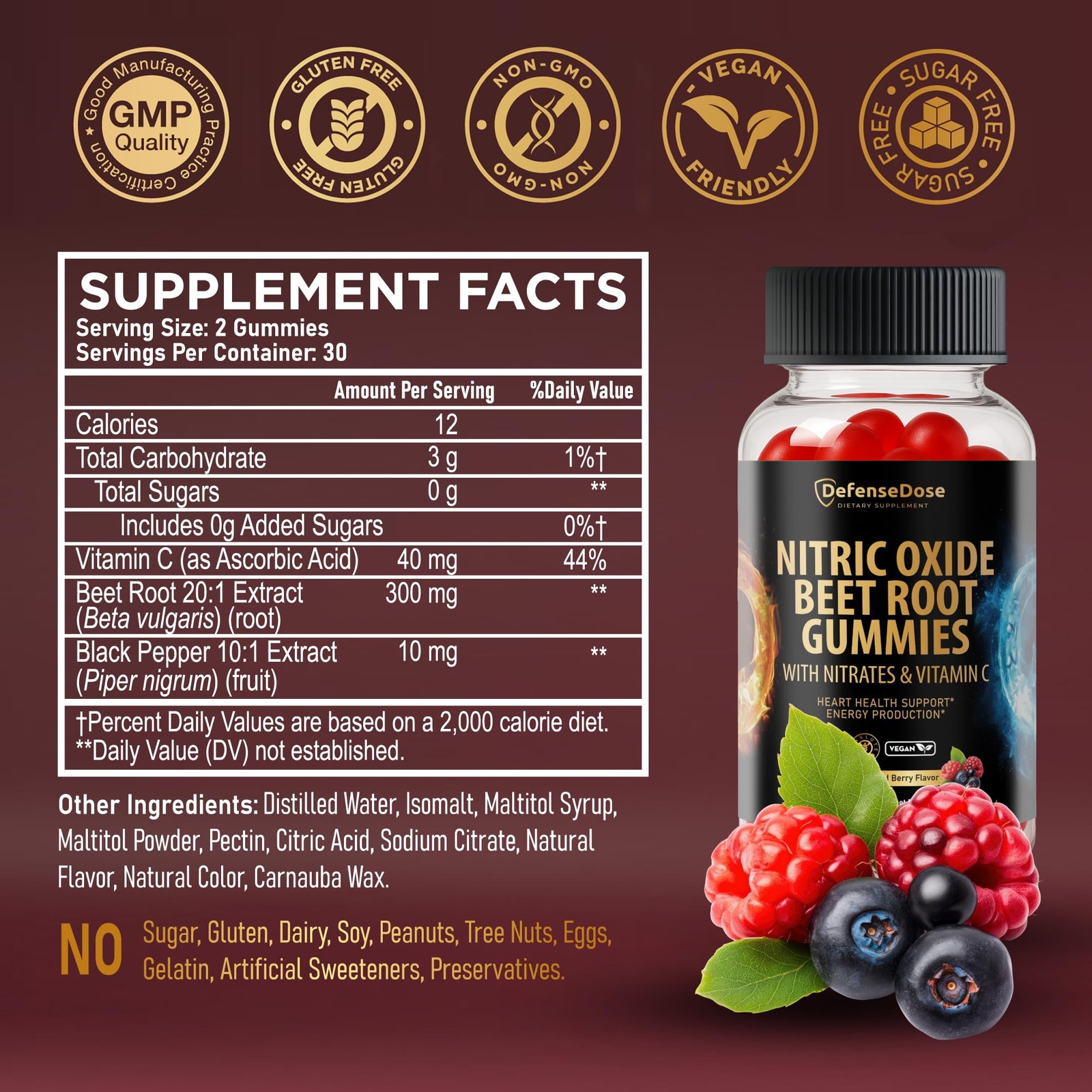 Beet Root Gummies – Advanced Nitric Oxide Blood Pressure & Heart Soft Chews S…