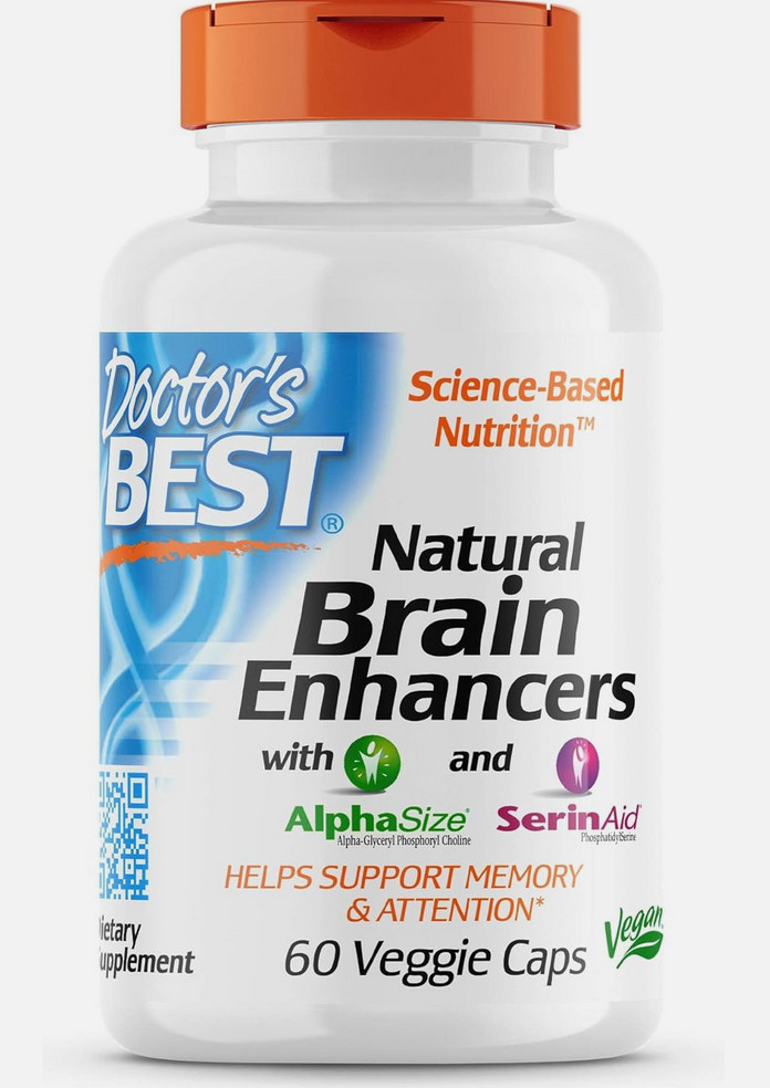 Doctor’s Best Natural Brain Enhancers, Vegan Gluten Free 60 Caps EXP 03/2026