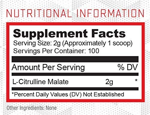 Purus Labs L Citrulline Malate 7.1 Ounce Nutritional Supplement for Energy Pump