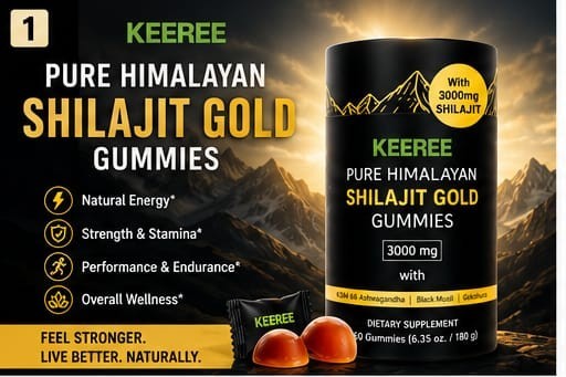 Himalayan Shilajit GOLD Gummies, Organic, Extremely Potent 3000 mg, 4 JAR 4MONTH