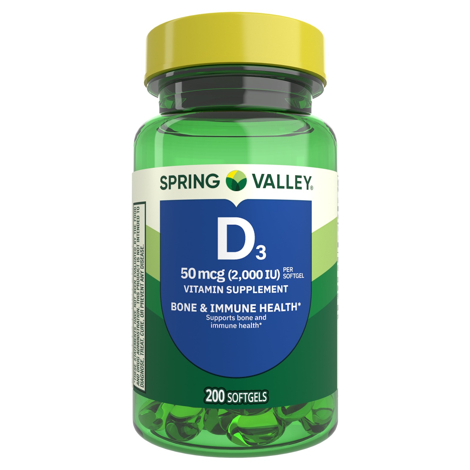 Vitamin D3 2000 IU Softgels, 200 Count